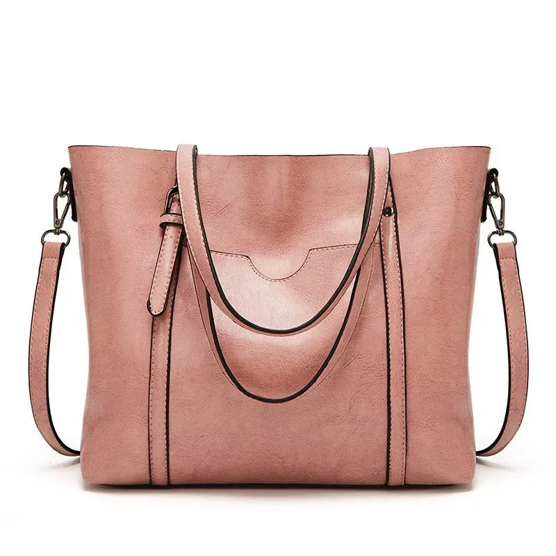 Shoulder Bags for Women Oil Wax Leather Handbag Tote Crossbody Bag Vintage Satchels Women Bags Designer Handbag High Quality