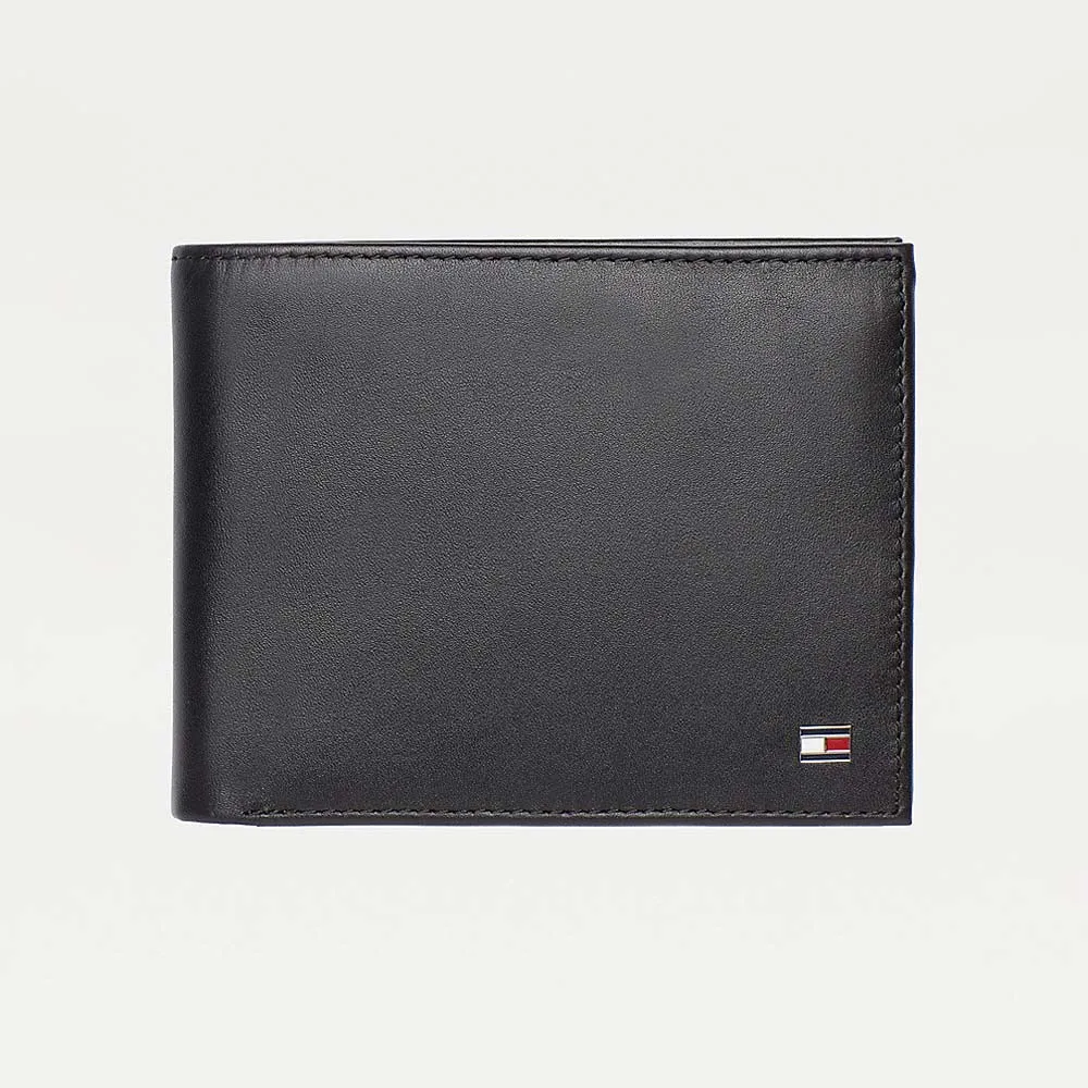 Signature Stripe Trifold Wallet - Black