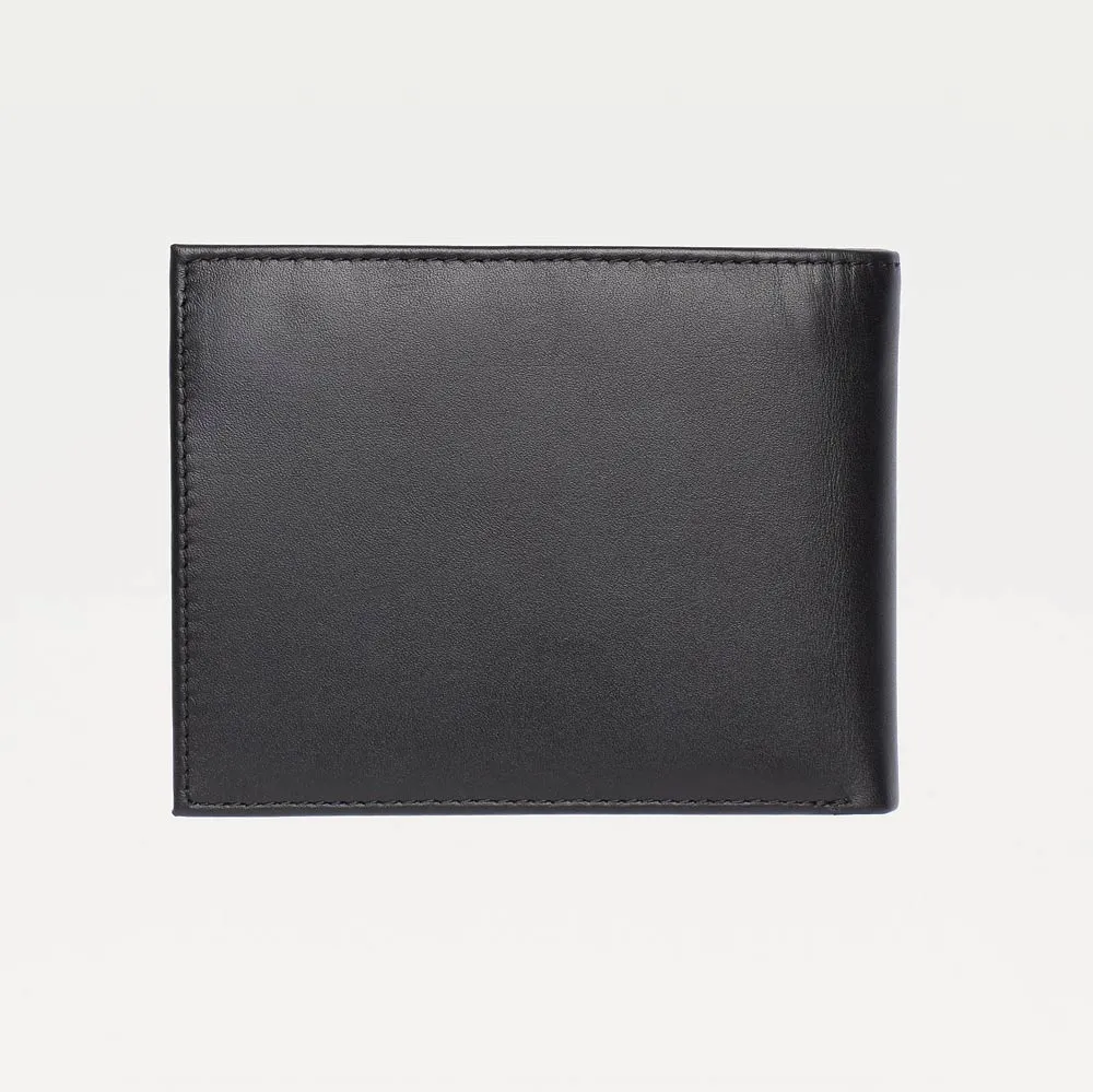 Signature Stripe Trifold Wallet - Black