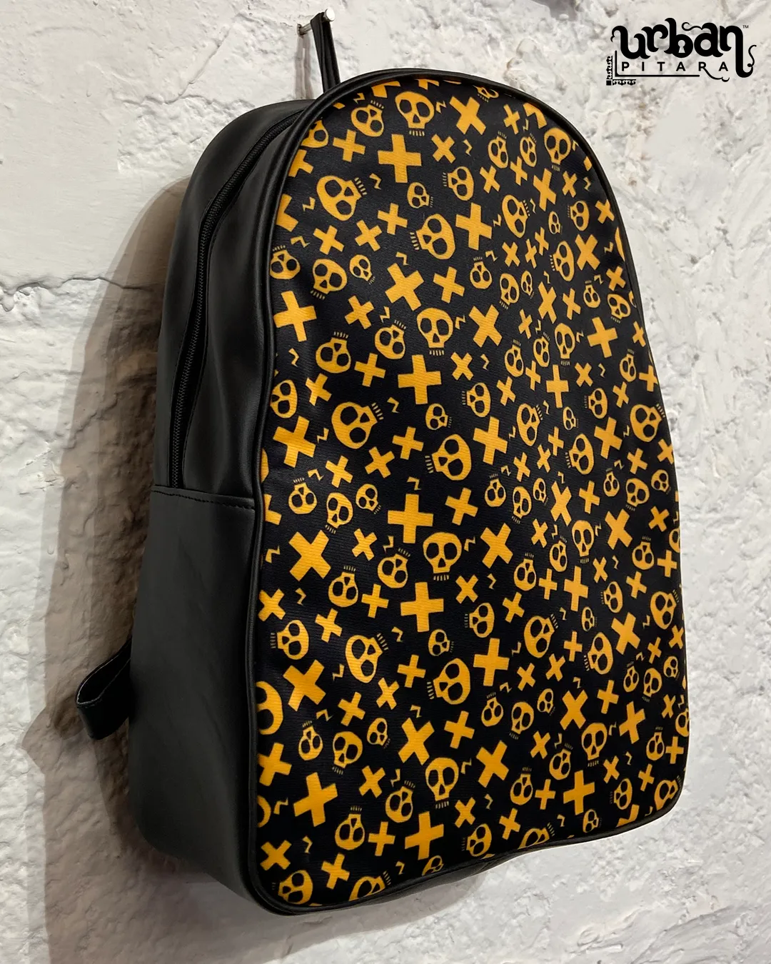 Skully D Faux Leather Backpack