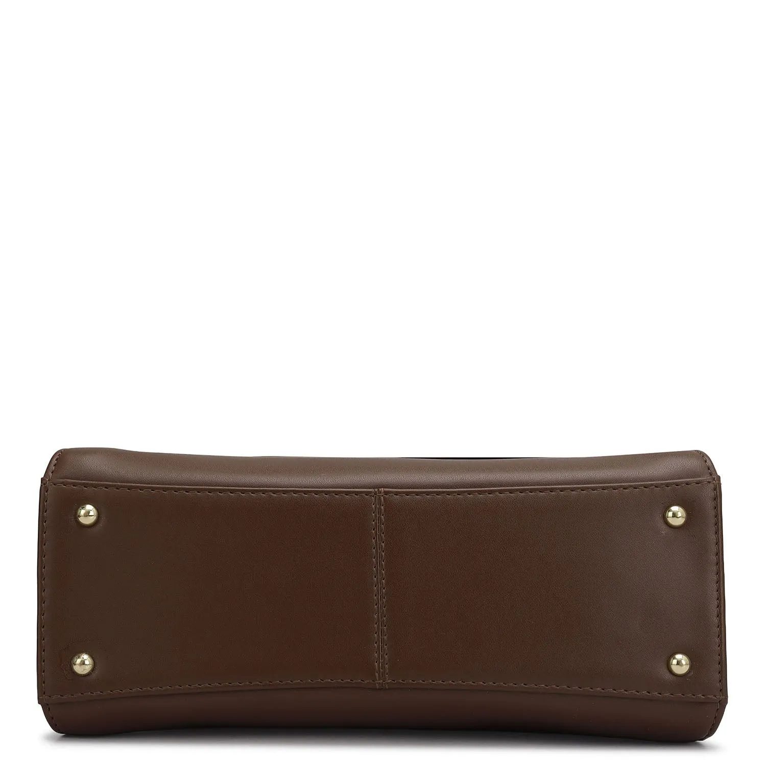 Small Plain Leather Satchel - Date