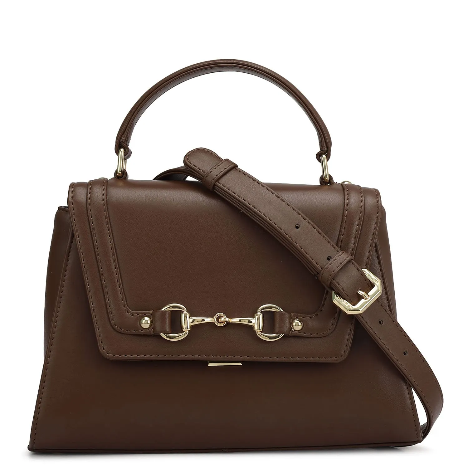 Small Plain Leather Satchel - Date