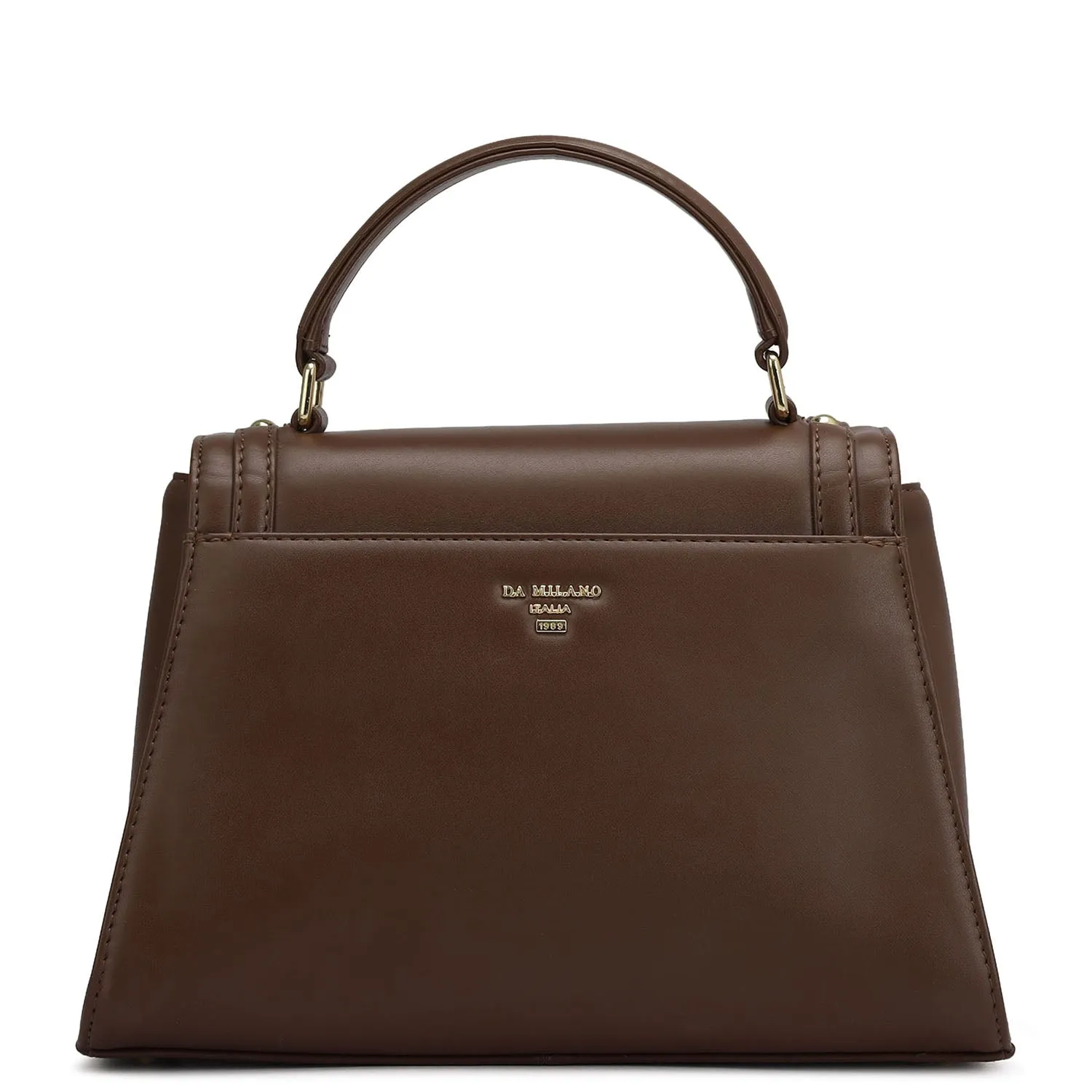 Small Plain Leather Satchel - Date