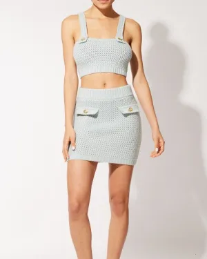 SOLID & STRIPED | The Ronnie Mini Skirt | Powder Blue