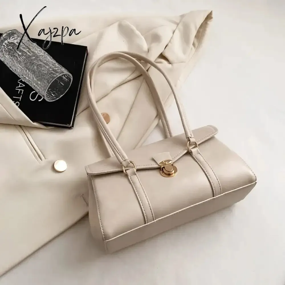 Solid Leather Handbag For Women High quality Leather Tote Bags 2024 Vintage Trend Shoulder Bag Women's Underarm Bag