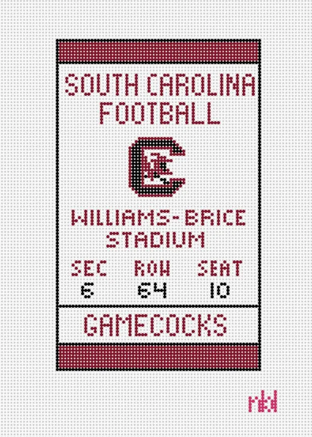 South Carolina Ticket Mini Flag Canvas