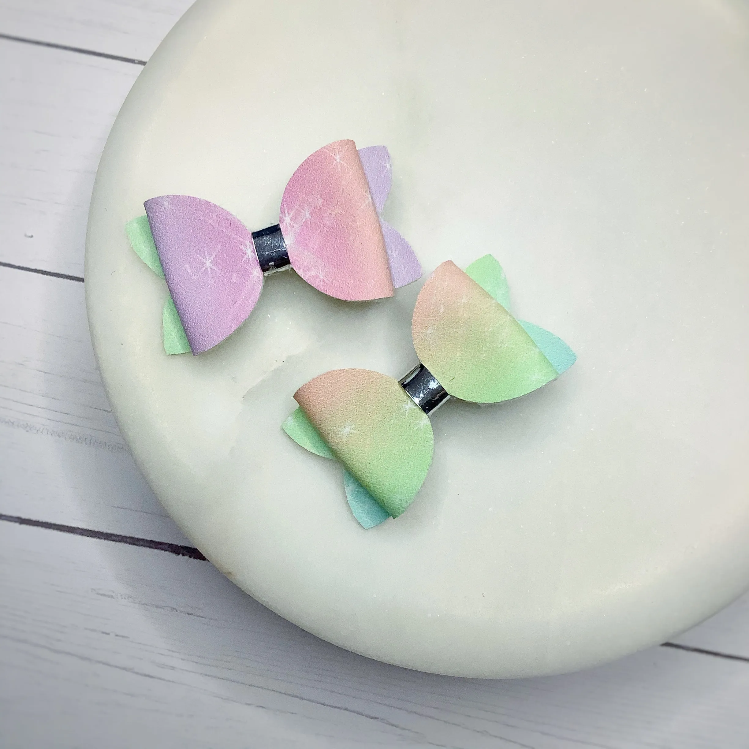 Sparkle Ombre Micro Mini Bow