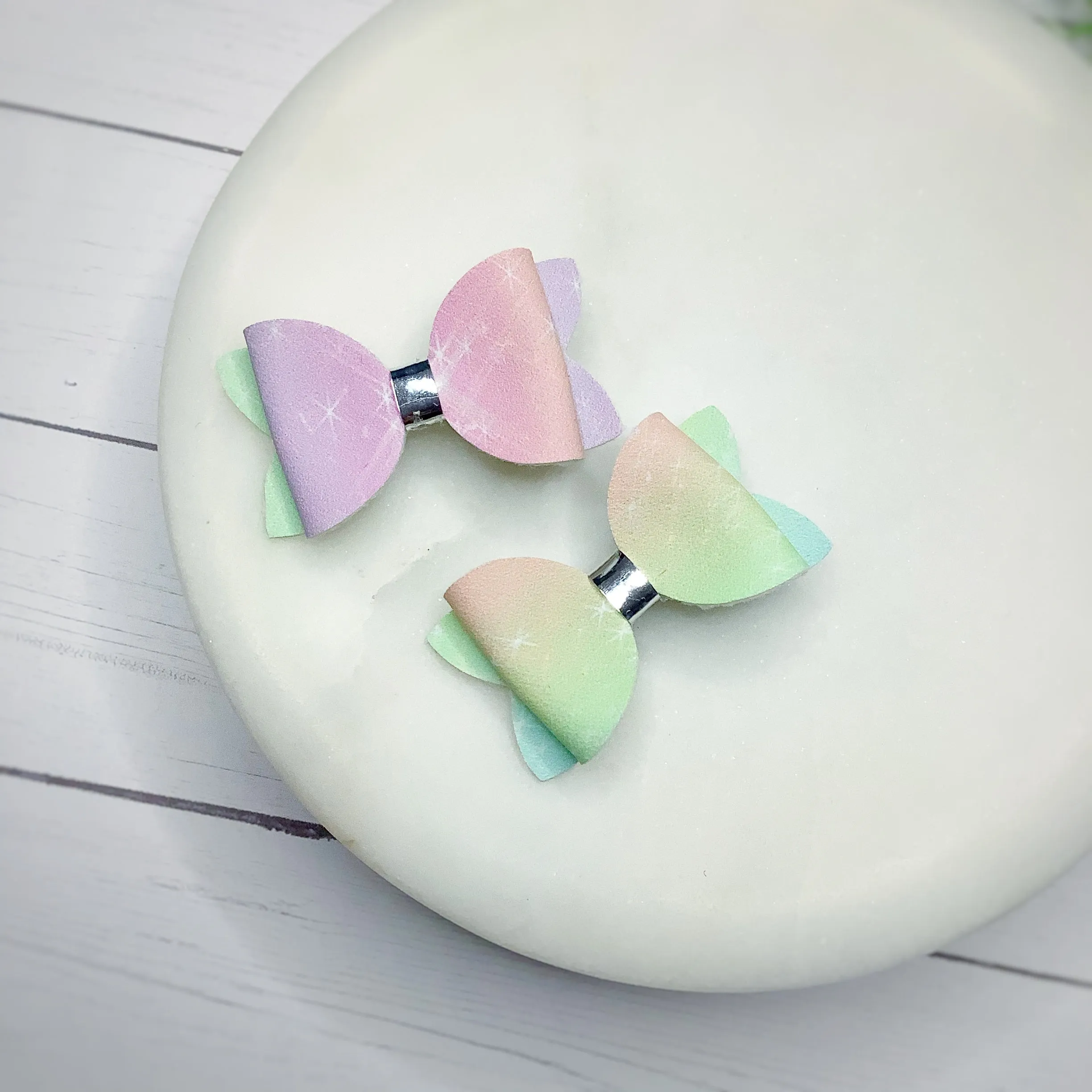 Sparkle Ombre Micro Mini Bow
