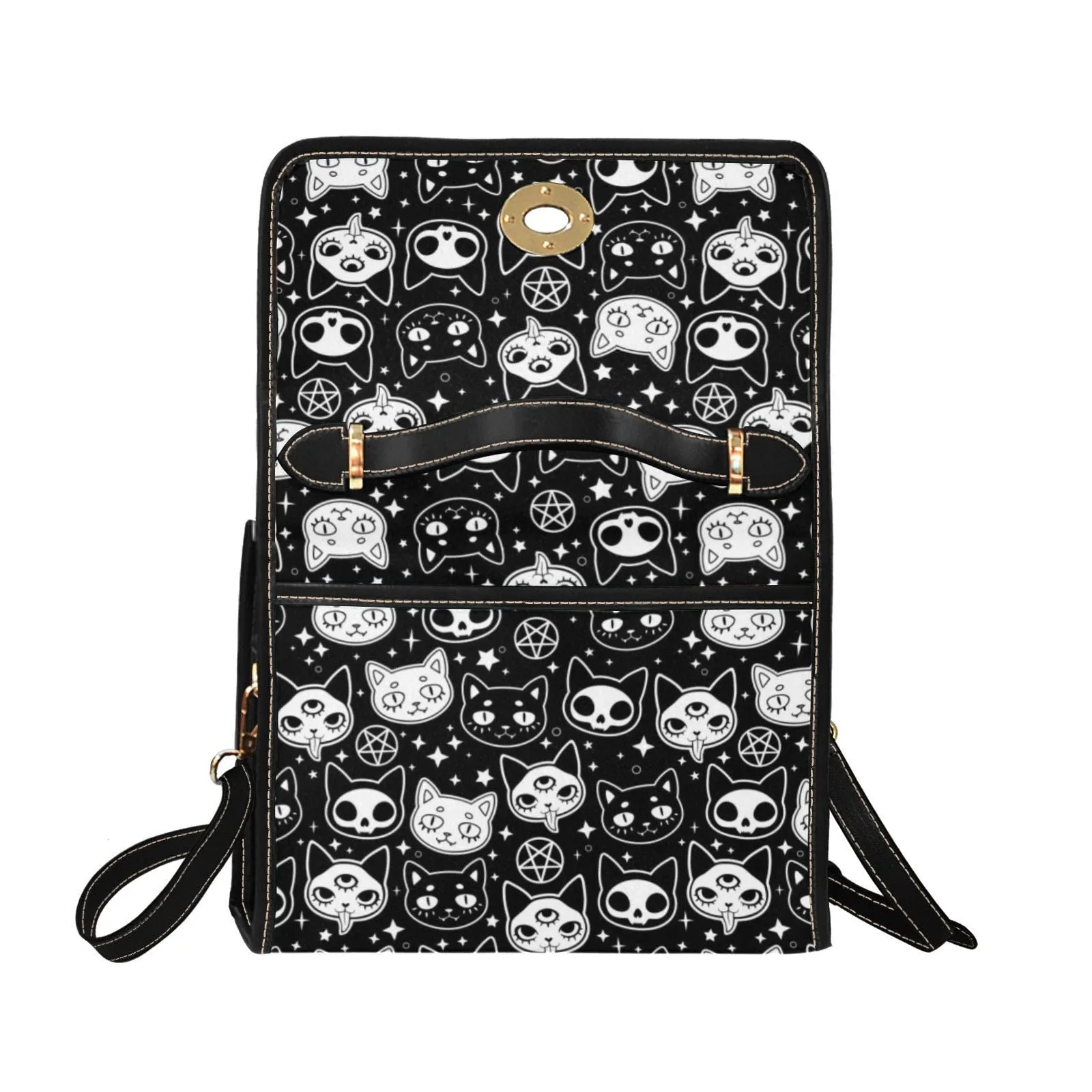 Spooky Cats Goth Satchel Bag, Pastel Goth Purse, Nu Goth, Occult Symbol, Kawaii Goth, Alternative Girls, Esoteric Symbol, Witchy Vibes