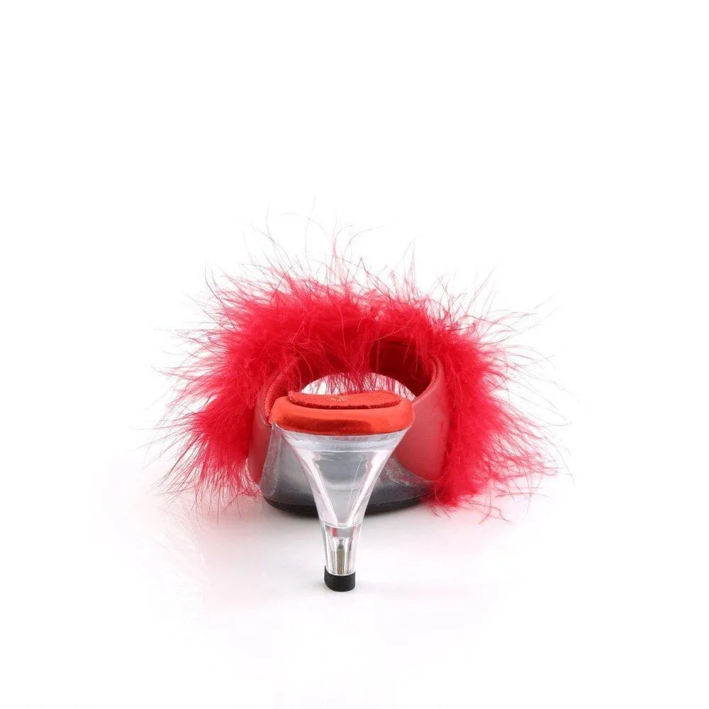 SS-Belle-301F Slide | Red Faux Leather