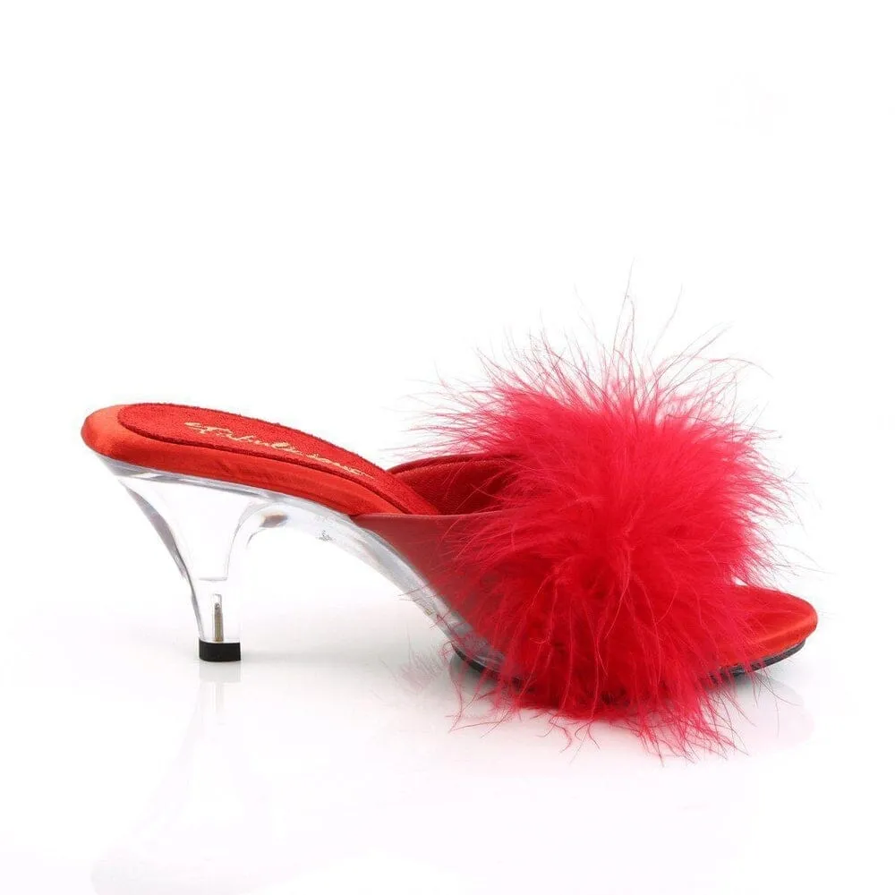 SS-Belle-301F Slide | Red Faux Leather