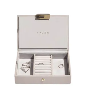 Stackers Mini Jewellery Box (Lid) - Taupe