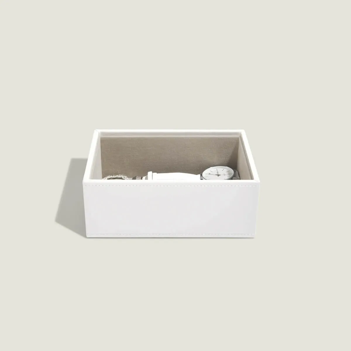 Stackers Mini Jewellery Box Watch/Accessory Layer - White