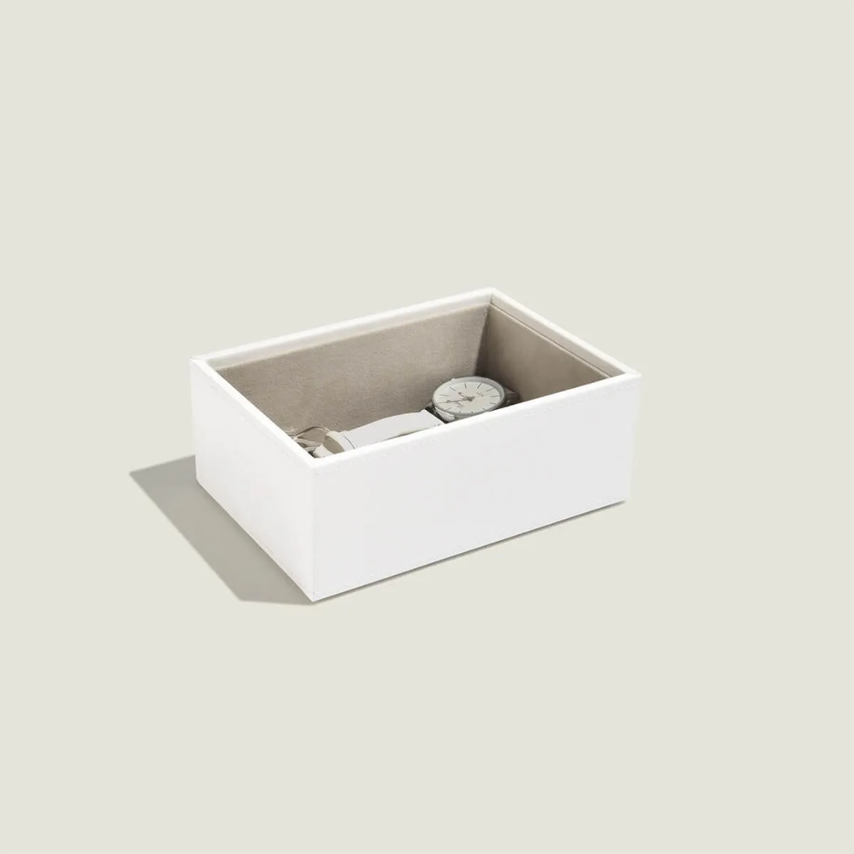 Stackers Mini Jewellery Box Watch/Accessory Layer - White