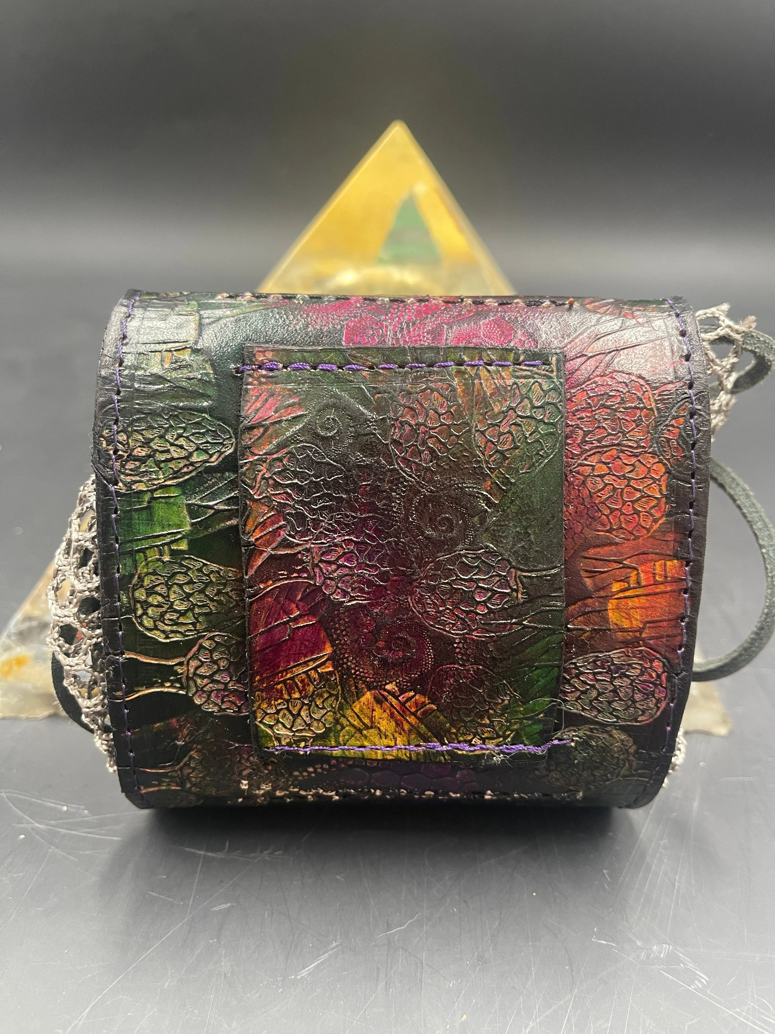 Stamped Leather Foraging Belt Pouch - Miscellaneous Designs