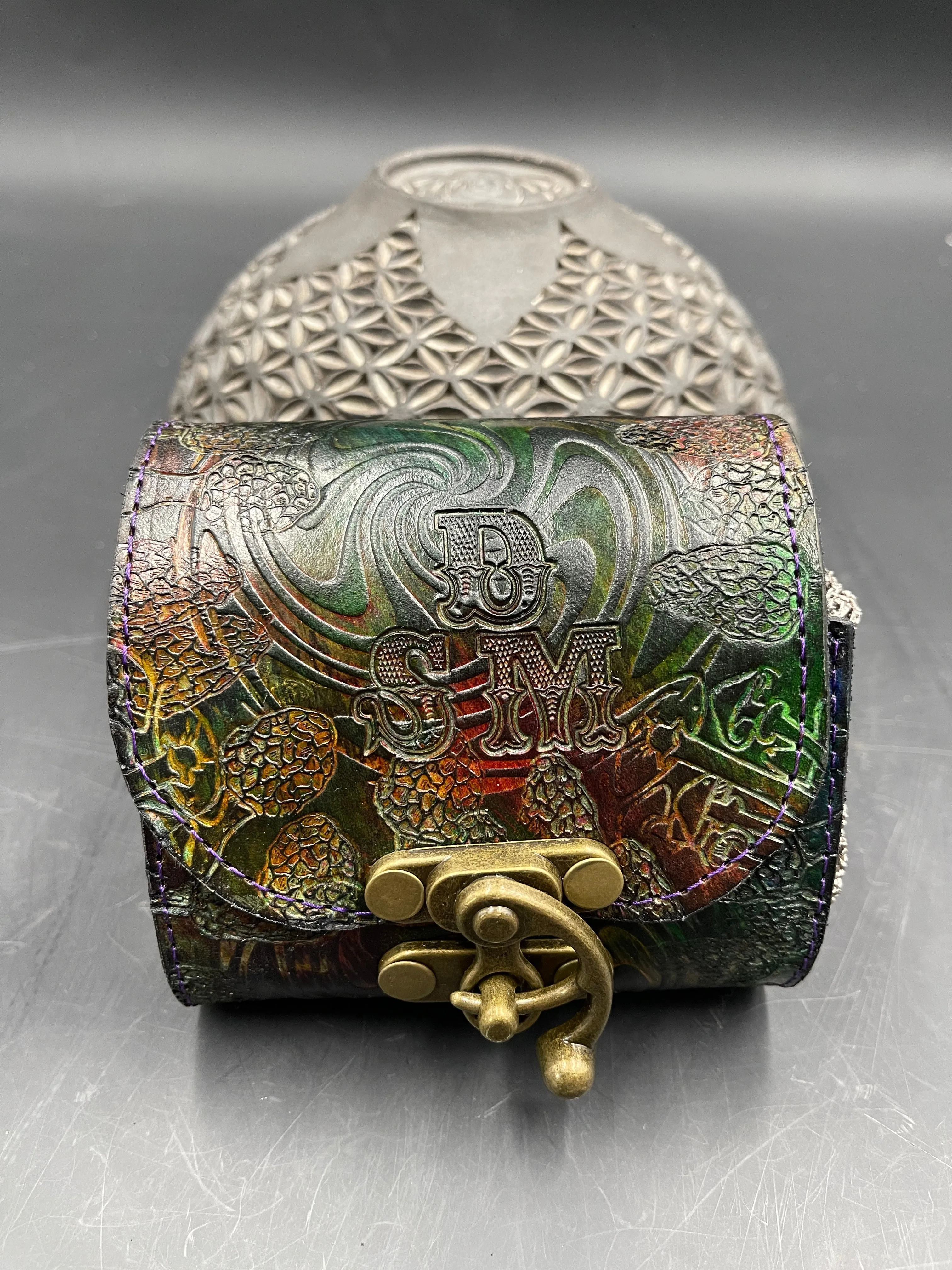 Stamped Leather Foraging Belt Pouch - Miscellaneous Designs