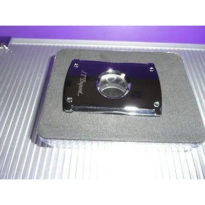 S.T.Dupont Chrome Maxi Jet  Cigar Cutter with Leather Pouch