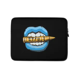 STFU Ice Blue Logo Laptop Sleeve