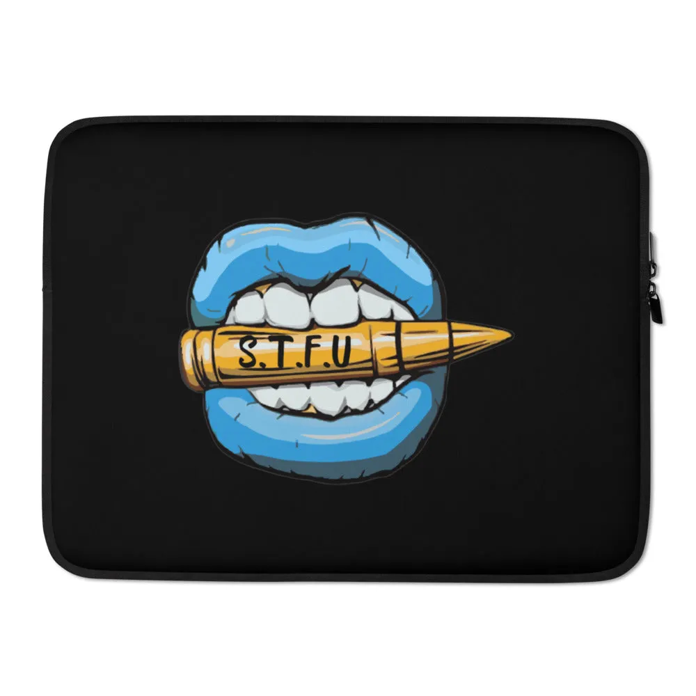 STFU Ice Blue Logo Laptop Sleeve