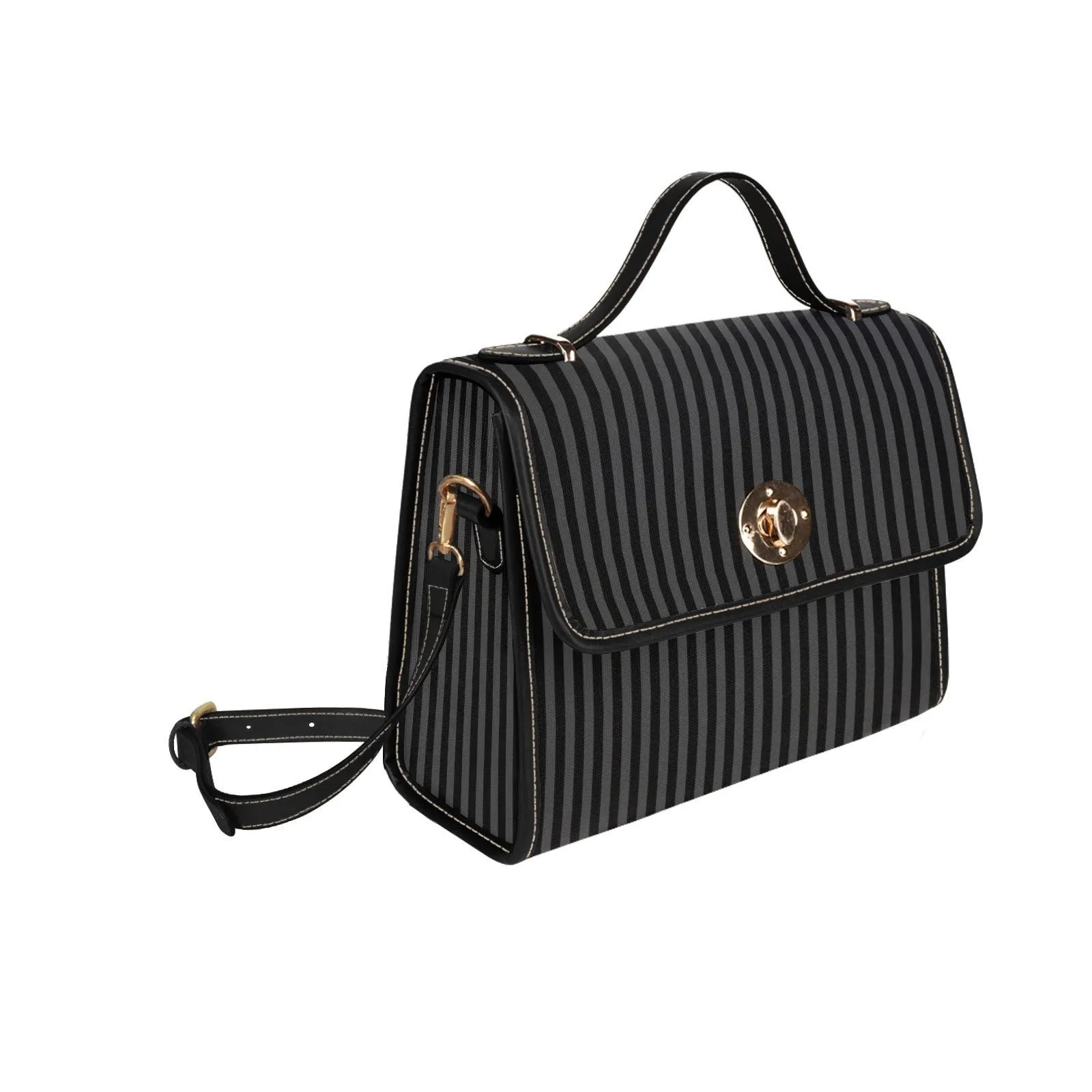 Striped Crossbody Shoulder Bag, Black Goth Bag, Gothic Moth Bag, Deaths Head Hawk Moth Bag, Victorian Shoulder Bag, Witchy Crossbody Bag