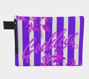 Stripes and Florals Purple Pouch