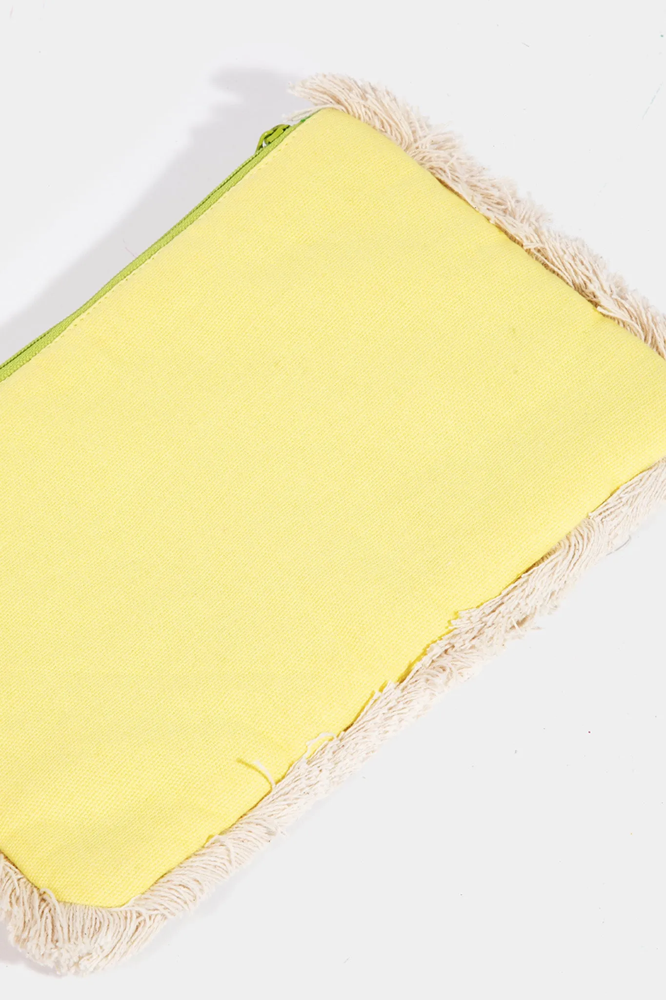 Summer Citrus Jute Clutch