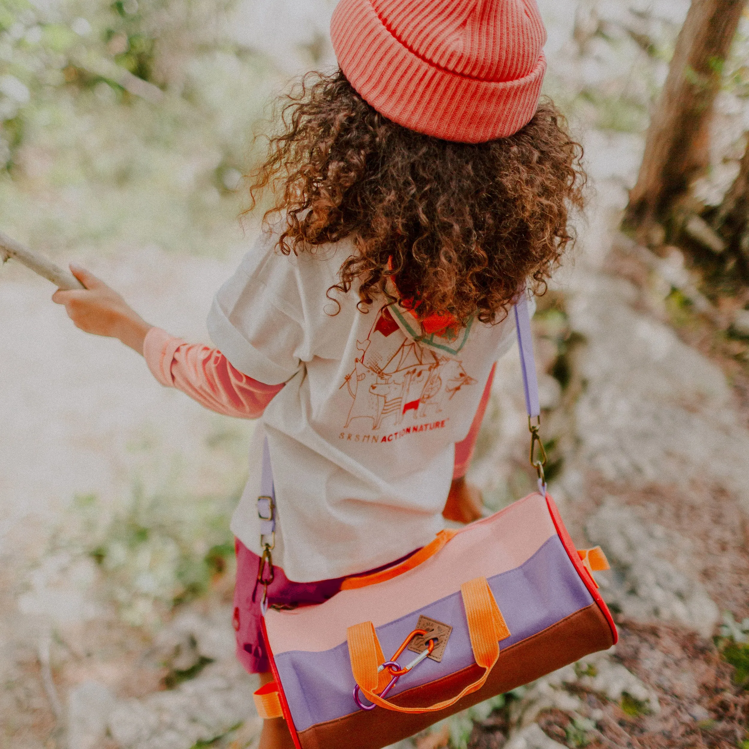 T-shirt ivoire à manches courtes en coton, enfant || Ivory short-sleeves t-shirt in cotton, child