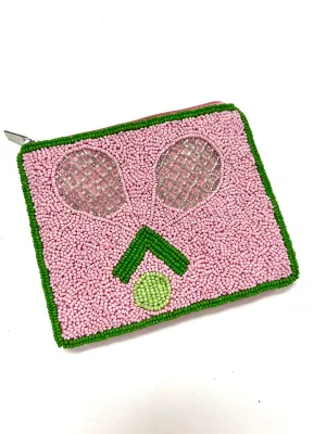 Tennis Beaded Coin Pouch