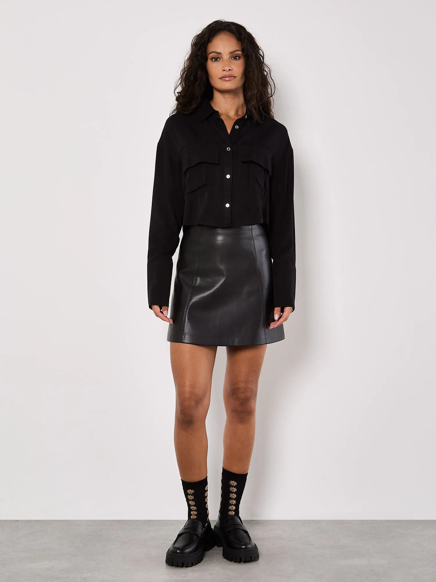 The Felicia Faux Leather Mini Skirt