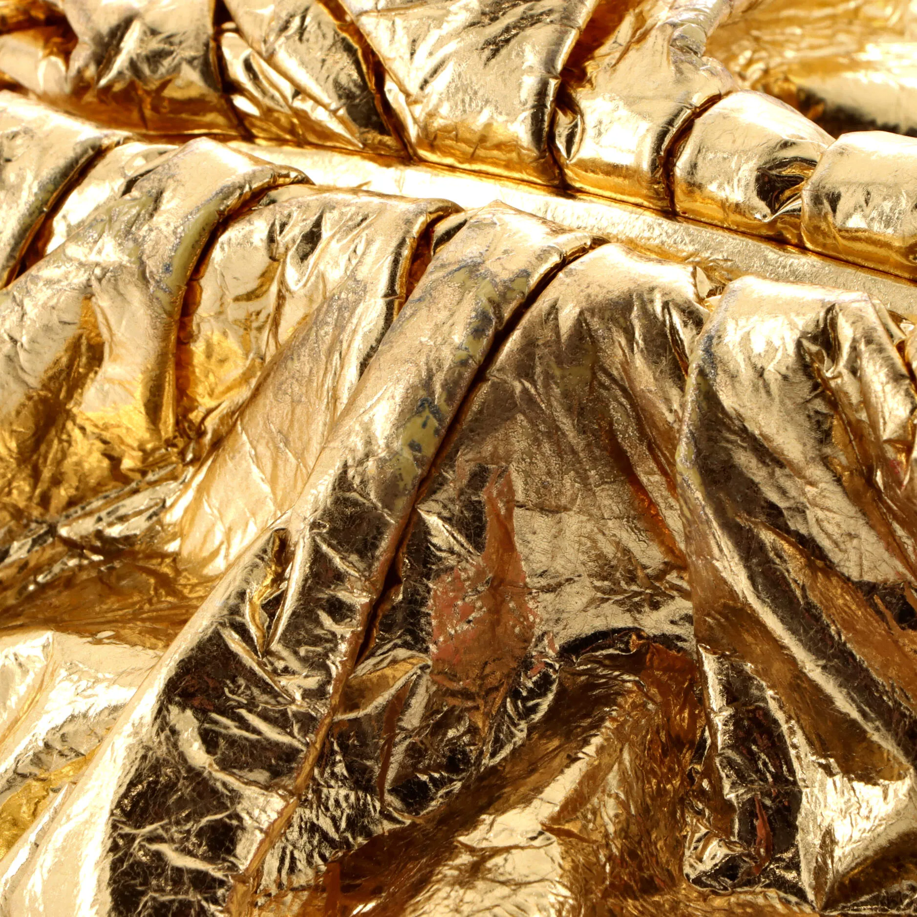 The Pouch Crinkled Metallic Leather