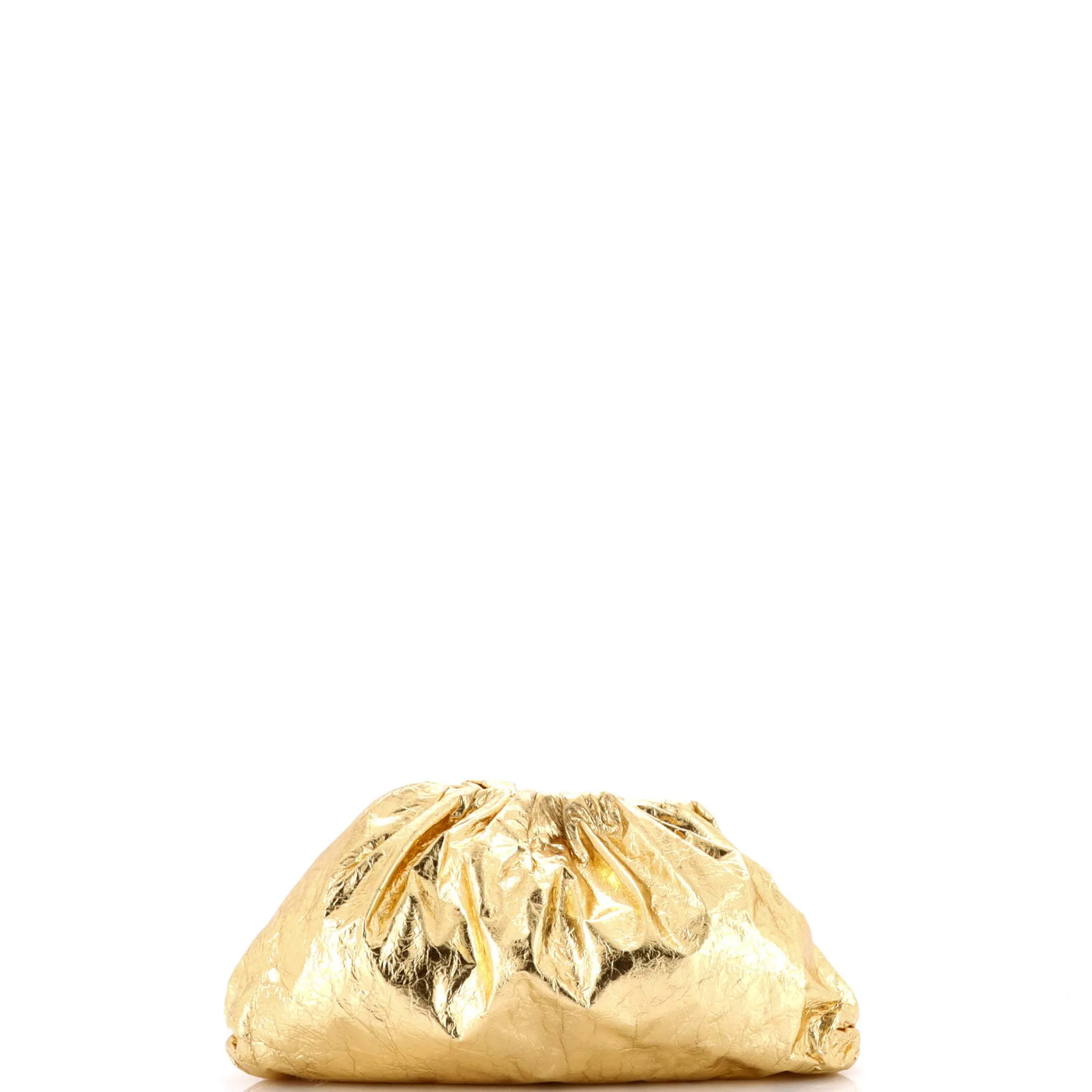 The Pouch Crinkled Metallic Leather