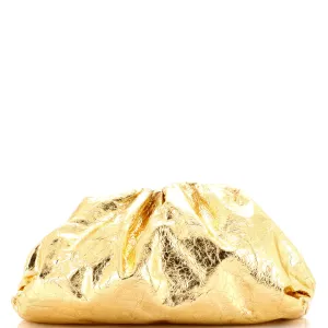 The Pouch Crinkled Metallic Leather