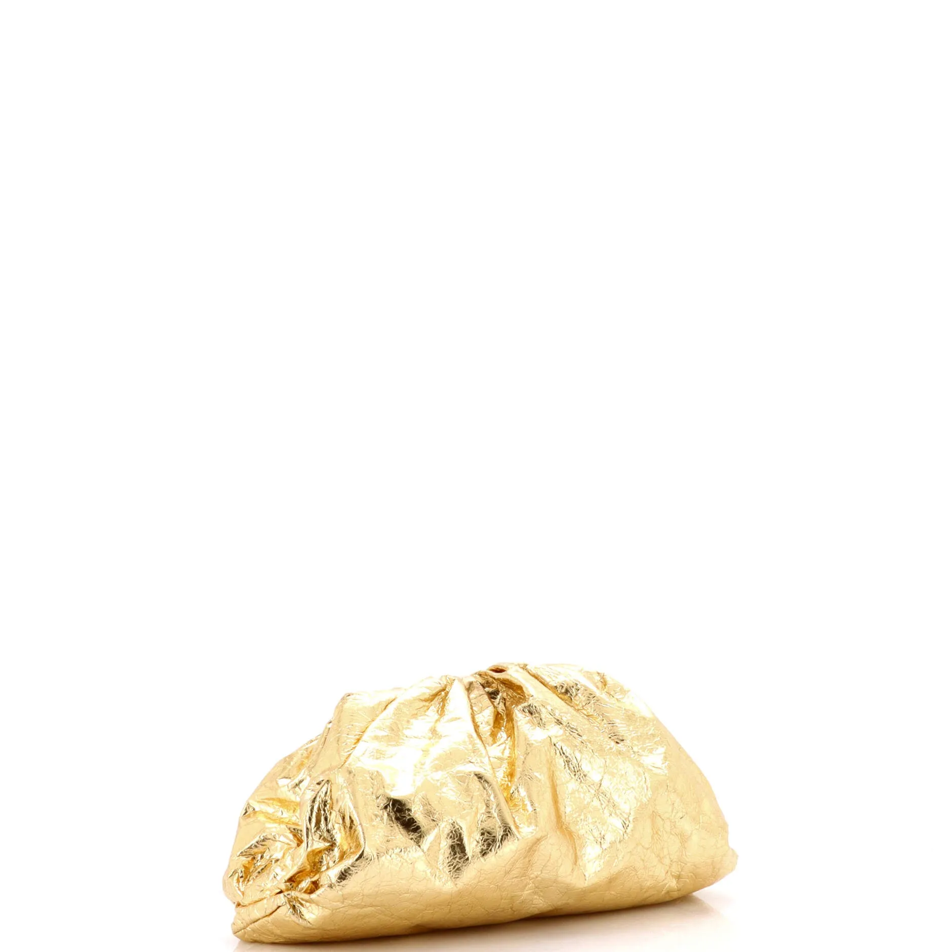 The Pouch Crinkled Metallic Leather