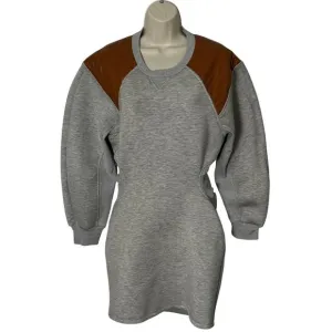 The Vault by Sacha Cut Out Long Sleeve Mini Dress Grey Size M