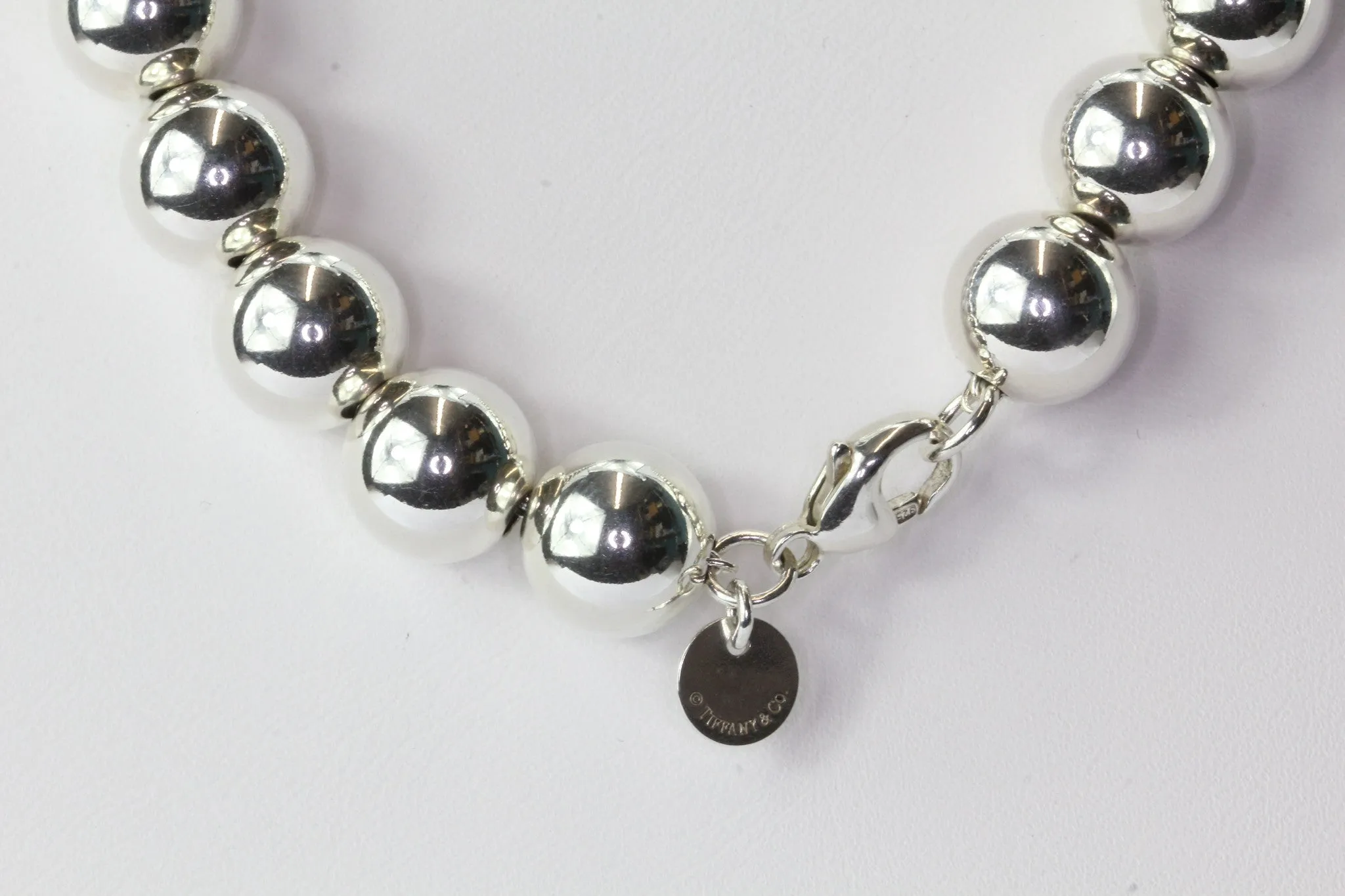 Tiffany & Co Sterling Silver Ball Beaded Necklace 18"