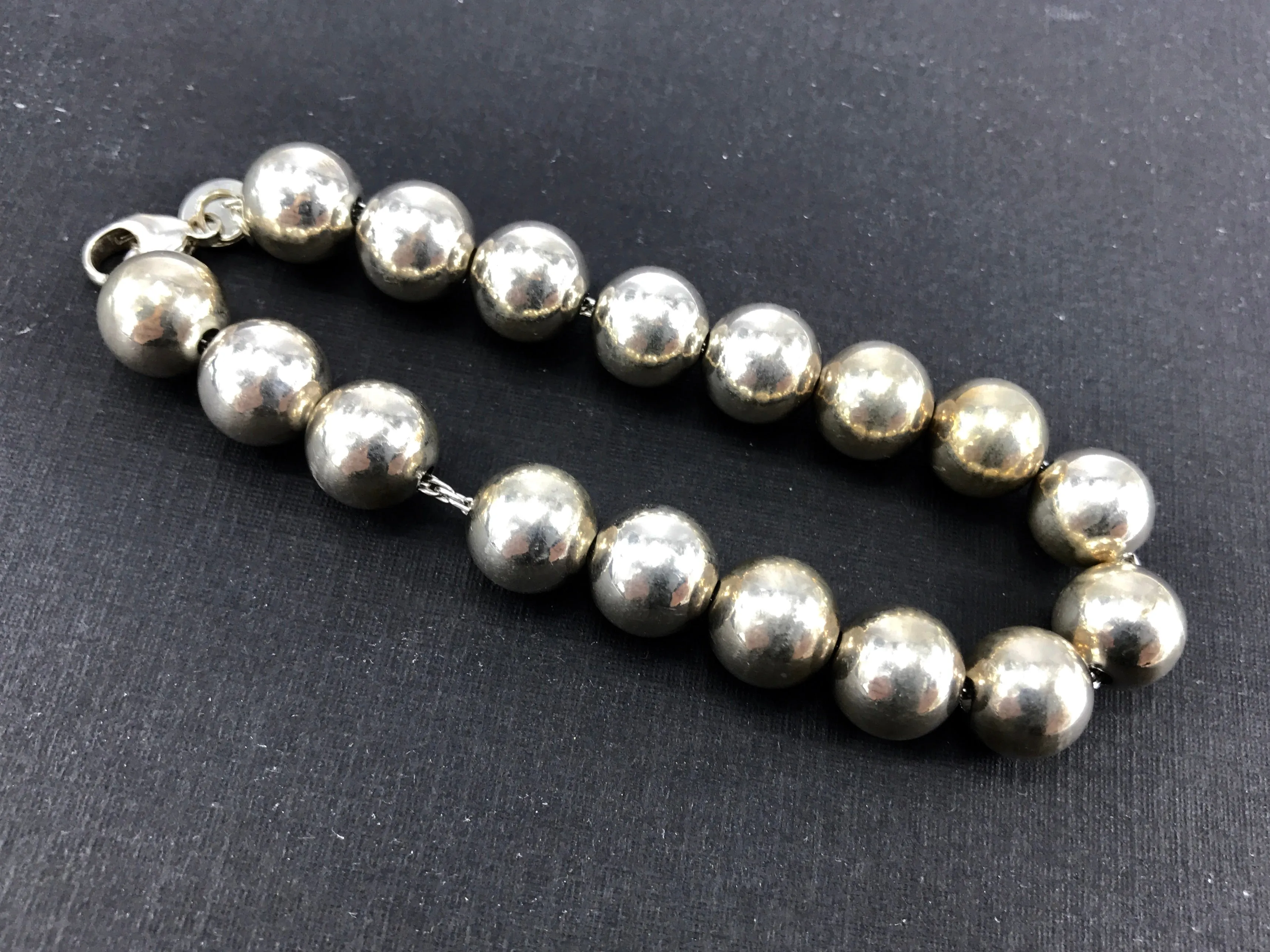Tiffany & Co Sterling Silver Beaded 10mm Ball Bracelet