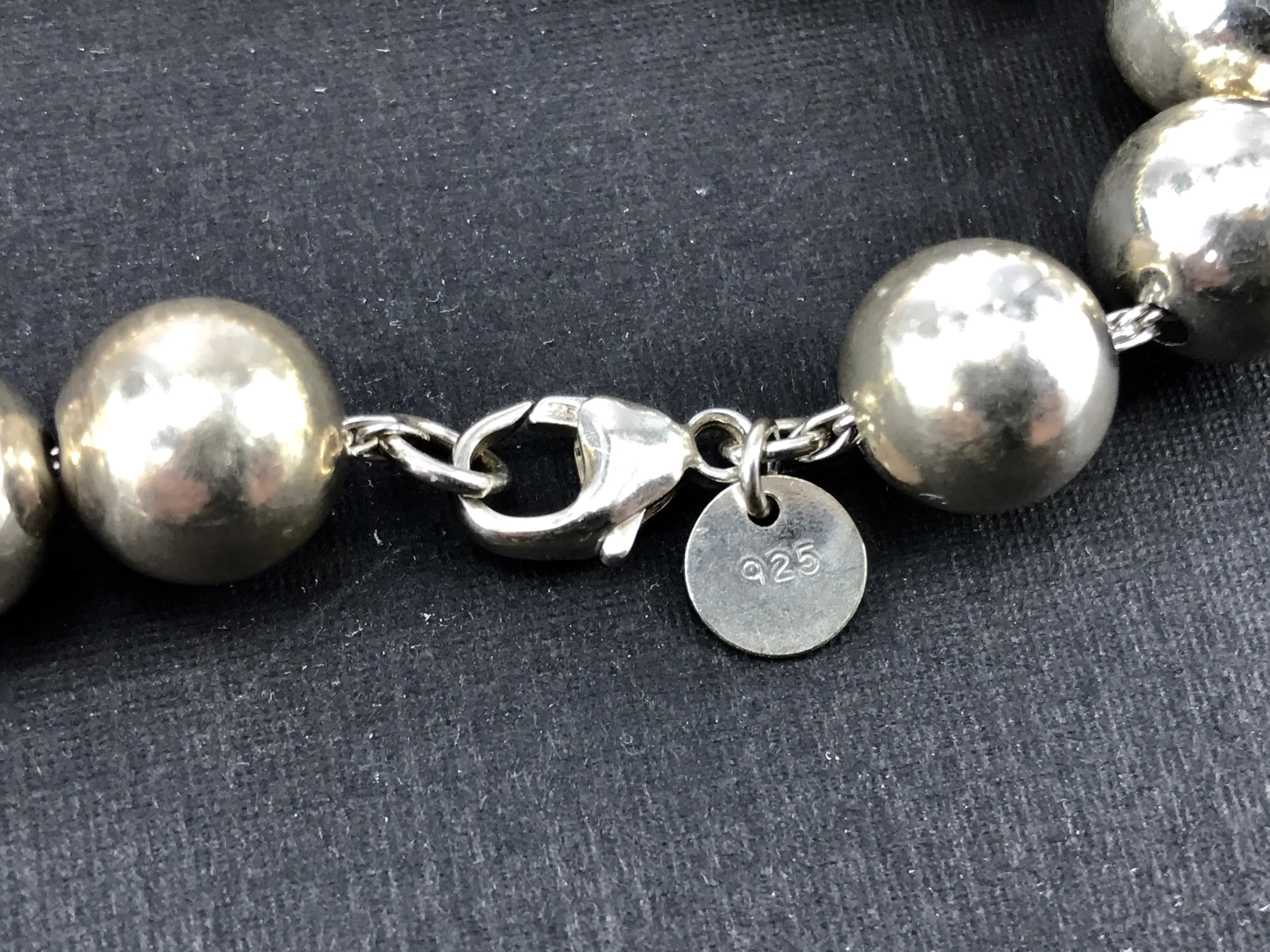 Tiffany & Co Sterling Silver Beaded 10mm Ball Bracelet