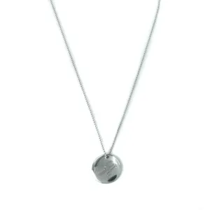 Tiffany & Co Sterling Silver Initial A Disc Pendant Beaded Chain Necklace