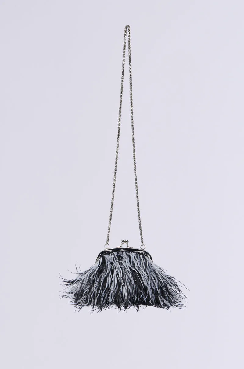 TIME TO PARTYYY FEATHER BAG