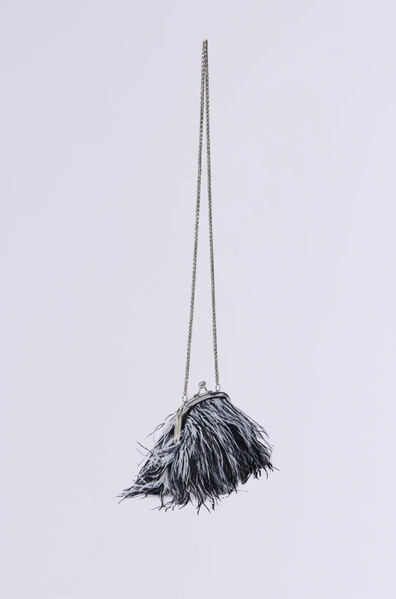 TIME TO PARTYYY FEATHER BAG