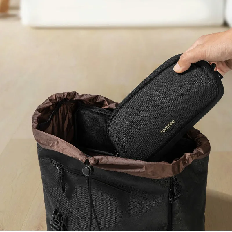 Tomtoc Electronic Accessory Pouch | Water-Resistant Travel Case with Dual Compartments