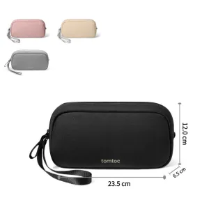 Tomtoc Electronic Accessory Pouch | Water-Resistant Travel Case with Dual Compartments