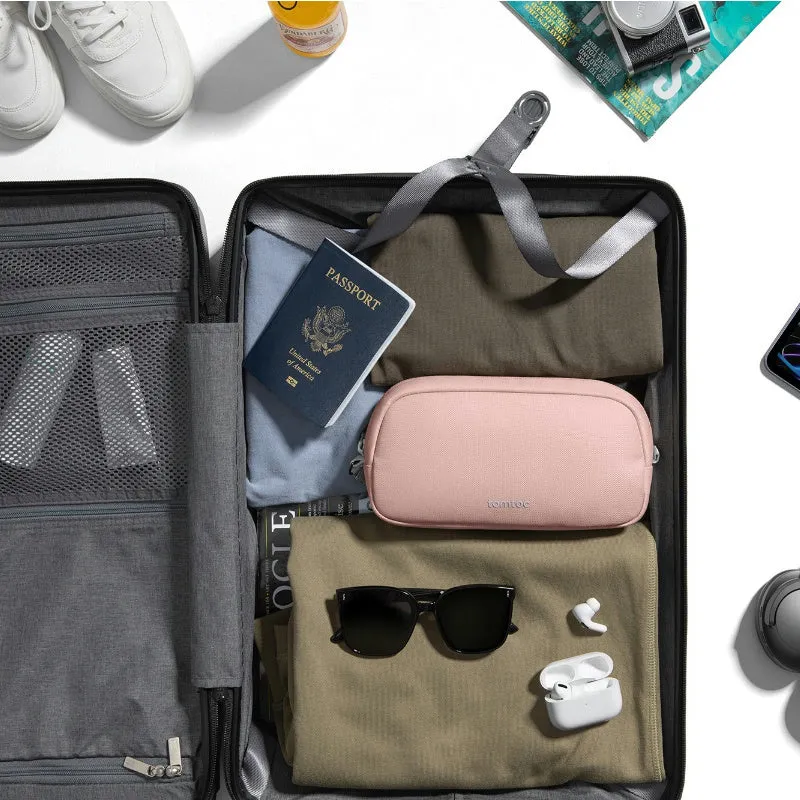 Tomtoc Electronic Accessory Pouch | Water-Resistant Travel Case with Dual Compartments