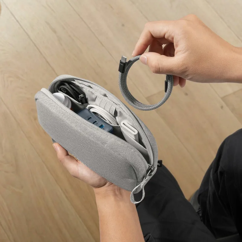 Tomtoc Electronic Accessory Pouch | Water-Resistant Travel Case with Dual Compartments