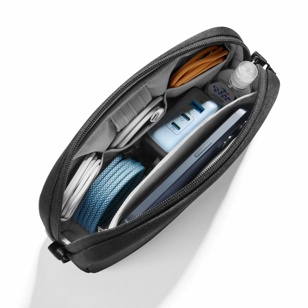Tomtoc Electronic Accessory Pouch | Water-Resistant Travel Case with Dual Compartments