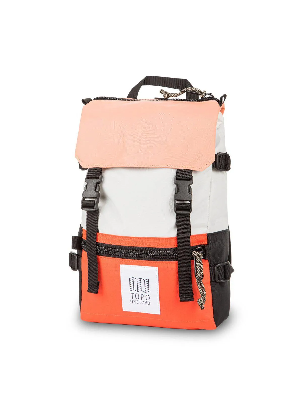 Topo Designs Rover Pack Mini Natural Hot Coral Peach