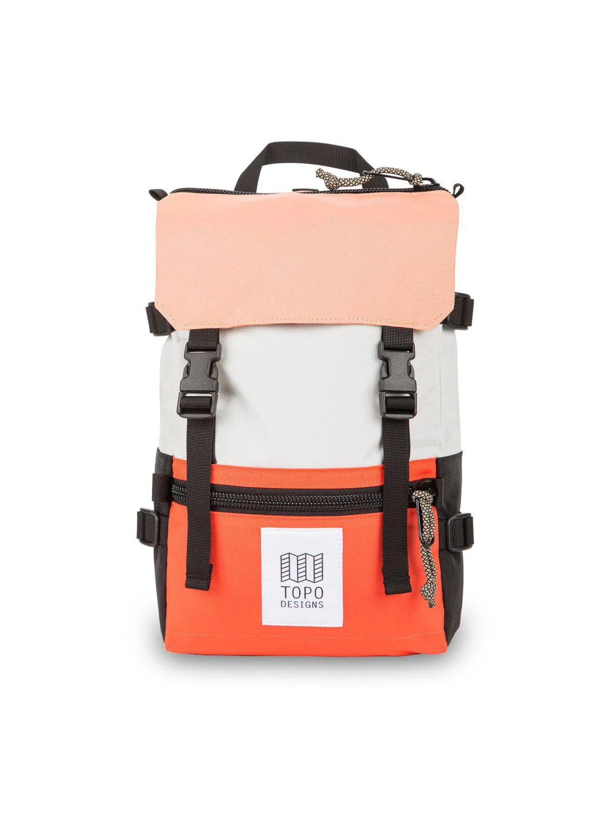 Topo Designs Rover Pack Mini Natural Hot Coral Peach