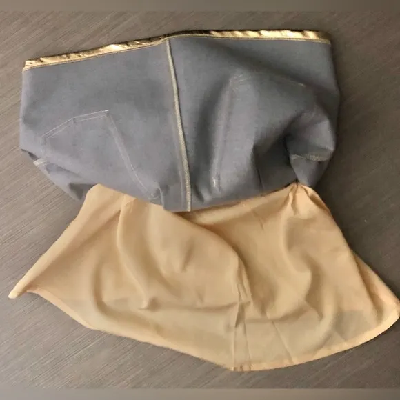 Torn by Ronny Kobo Donny Metallic Gold Faux Leather Mini Skirt Size Small
