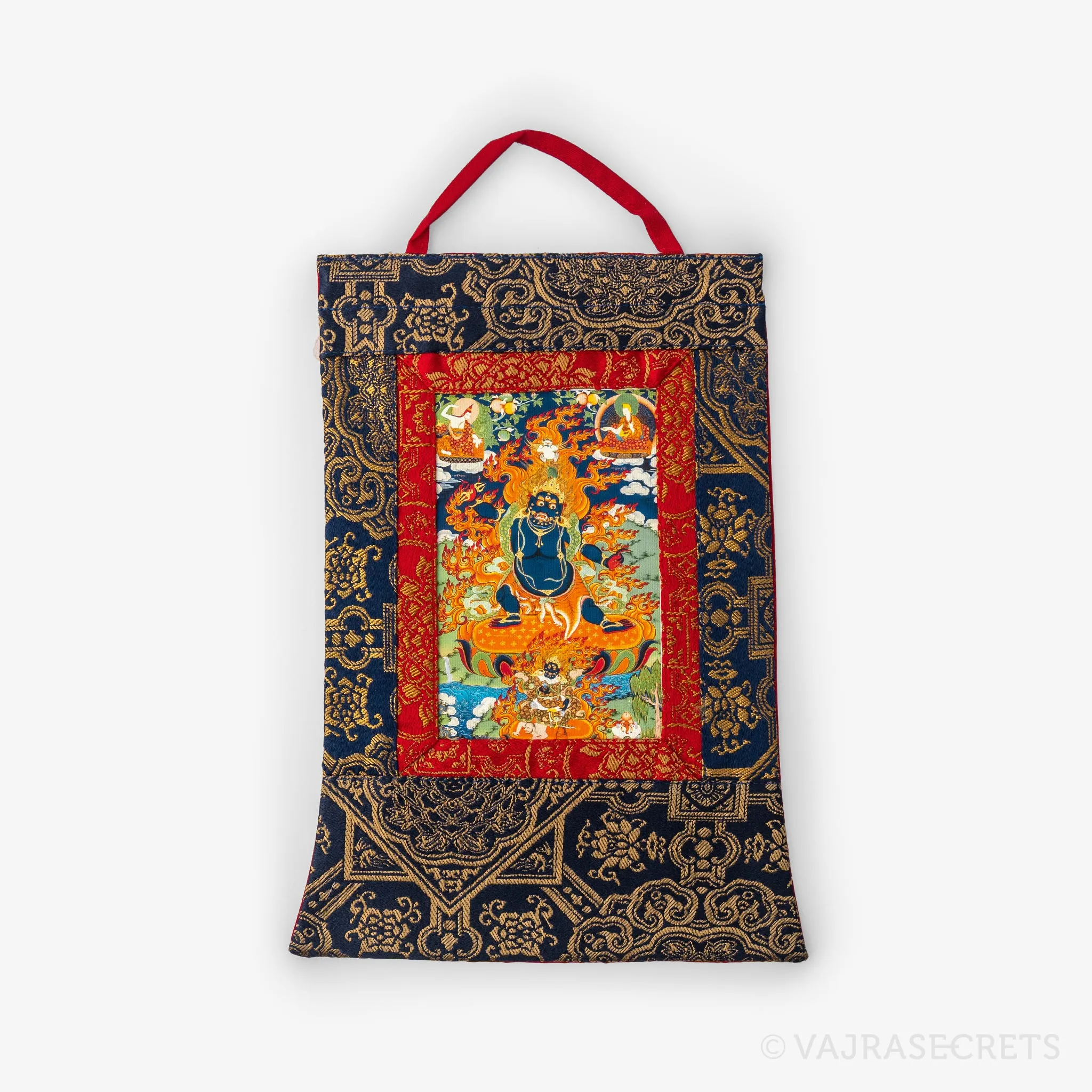 Trakpo Sumtril Mini Thangka with Brocade