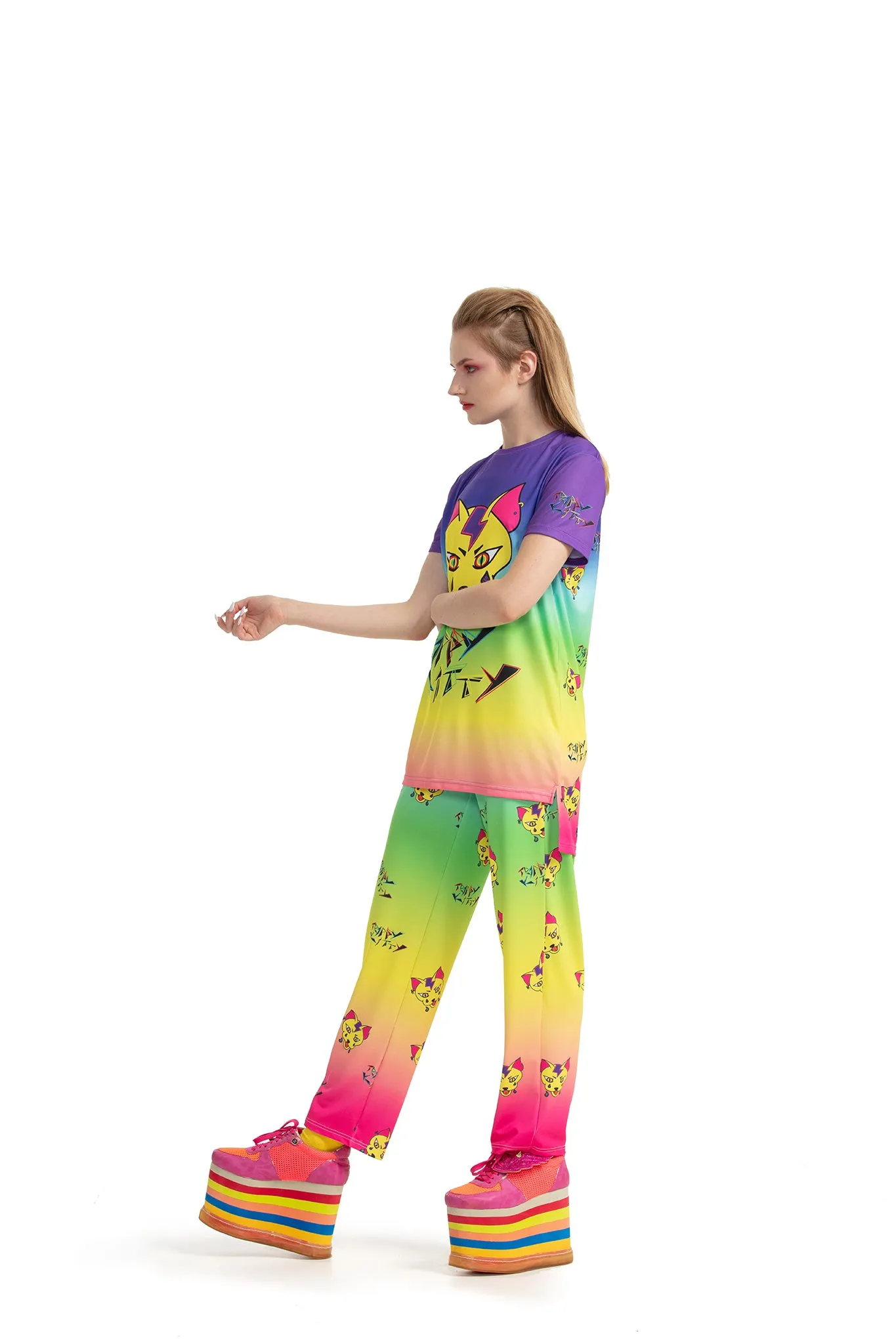 Trippy Kitty - Ankle-length trousers